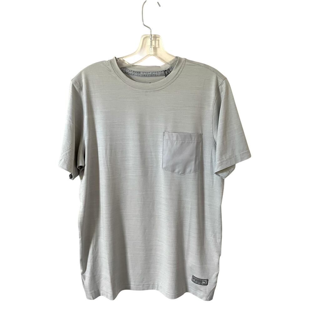 Puma Lightweight Performance Golf UPF 50 T-Shirt Gray Size Small NEW